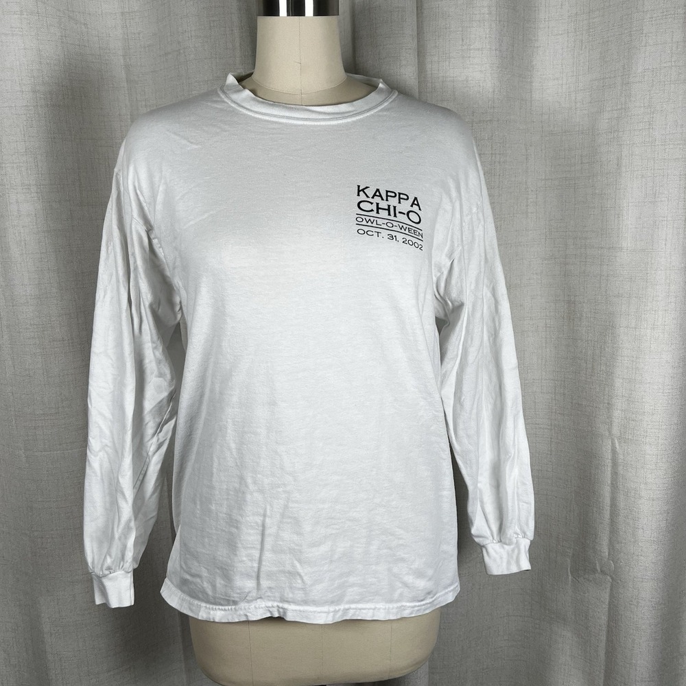 Vintage 2002 Kappa‎ Chi O Owl O Ween Shirt Mens Medium Mississippi University